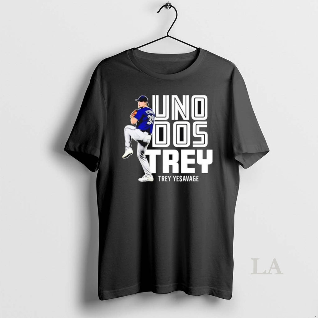 Original Trey Yesavage Toronto Blue Jays Uno Dos Trey Baseball