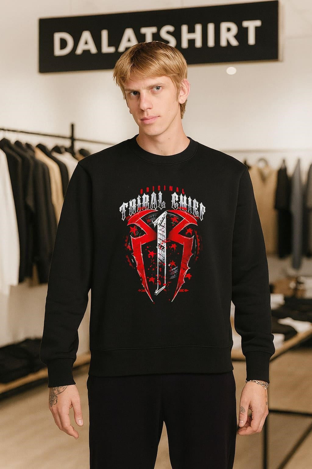 Original Tribal Chief Roman Reigns Red Shield Logo shirt