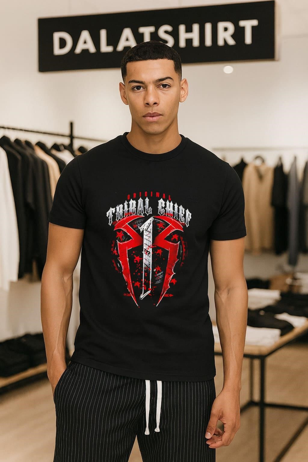 Original Tribal Chief Roman Reigns Red Shield Logo shirt