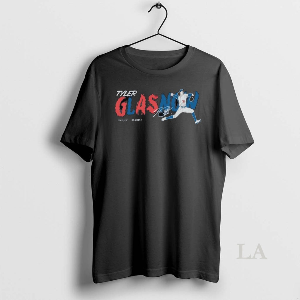 Original Tyler Glasnow Los Angeles Dodgers Signature Long Sleve