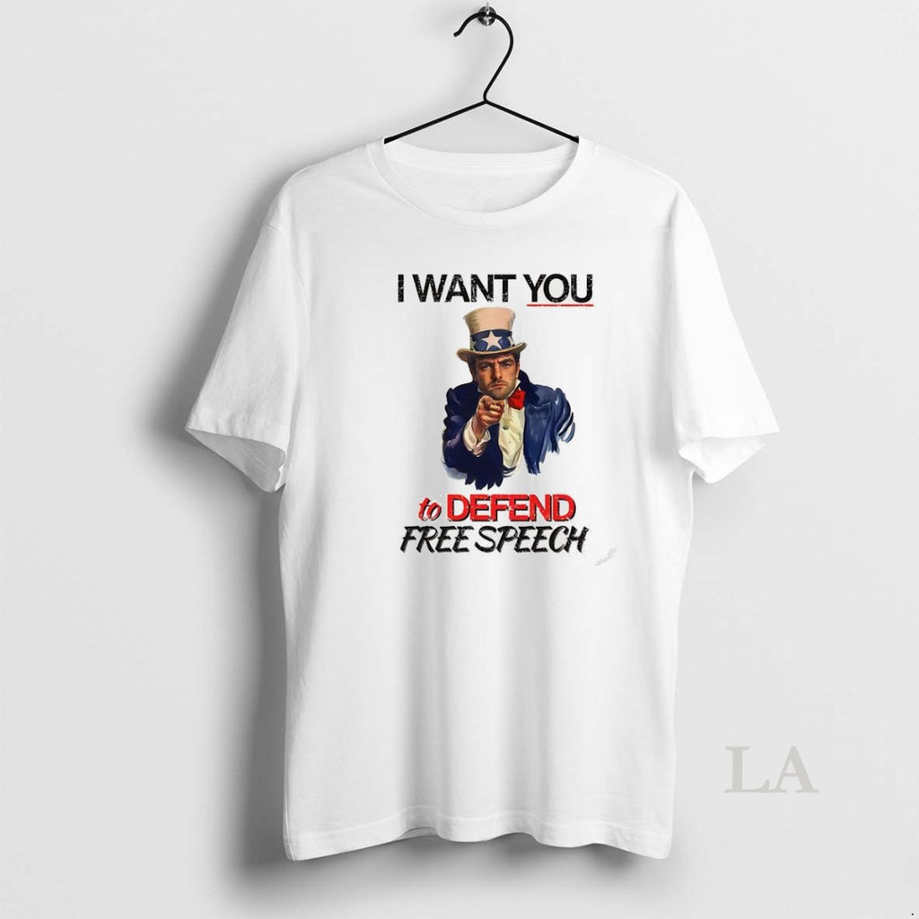 Original Uncle Sam I Want You To Defend Free Speech Satirical