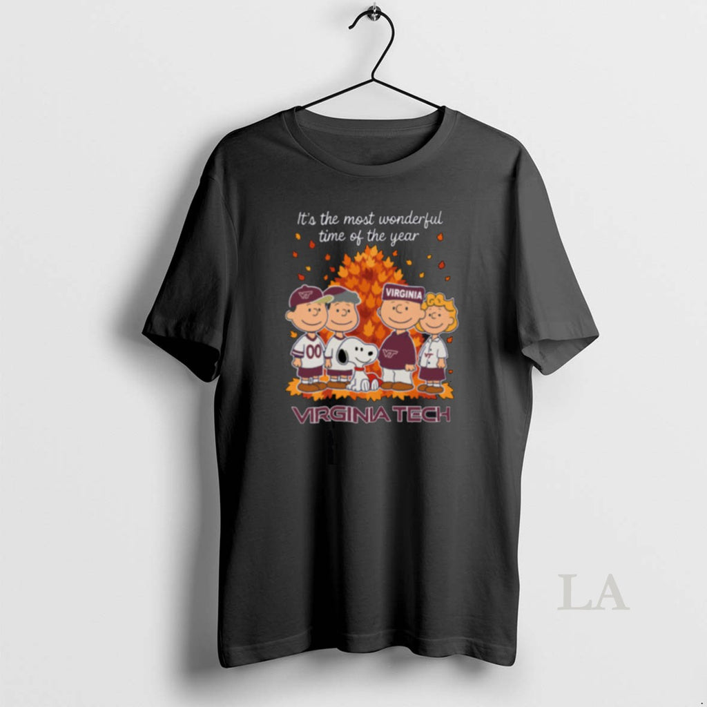 Original Virginia Tech Hokies X Peanuts Fall Its The Most Wonderful Time Of The Year