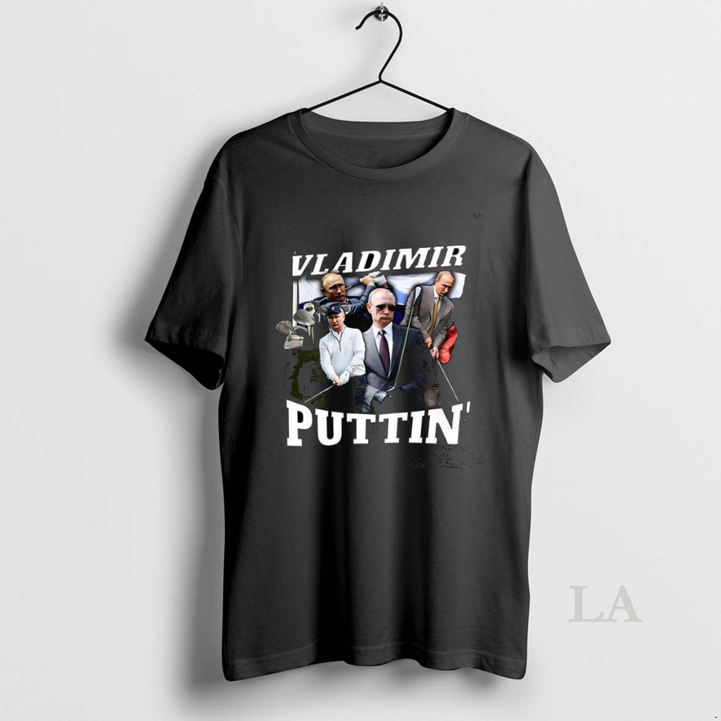 Original Vladimir Puttin Putin Playing Golf Flag Satirical