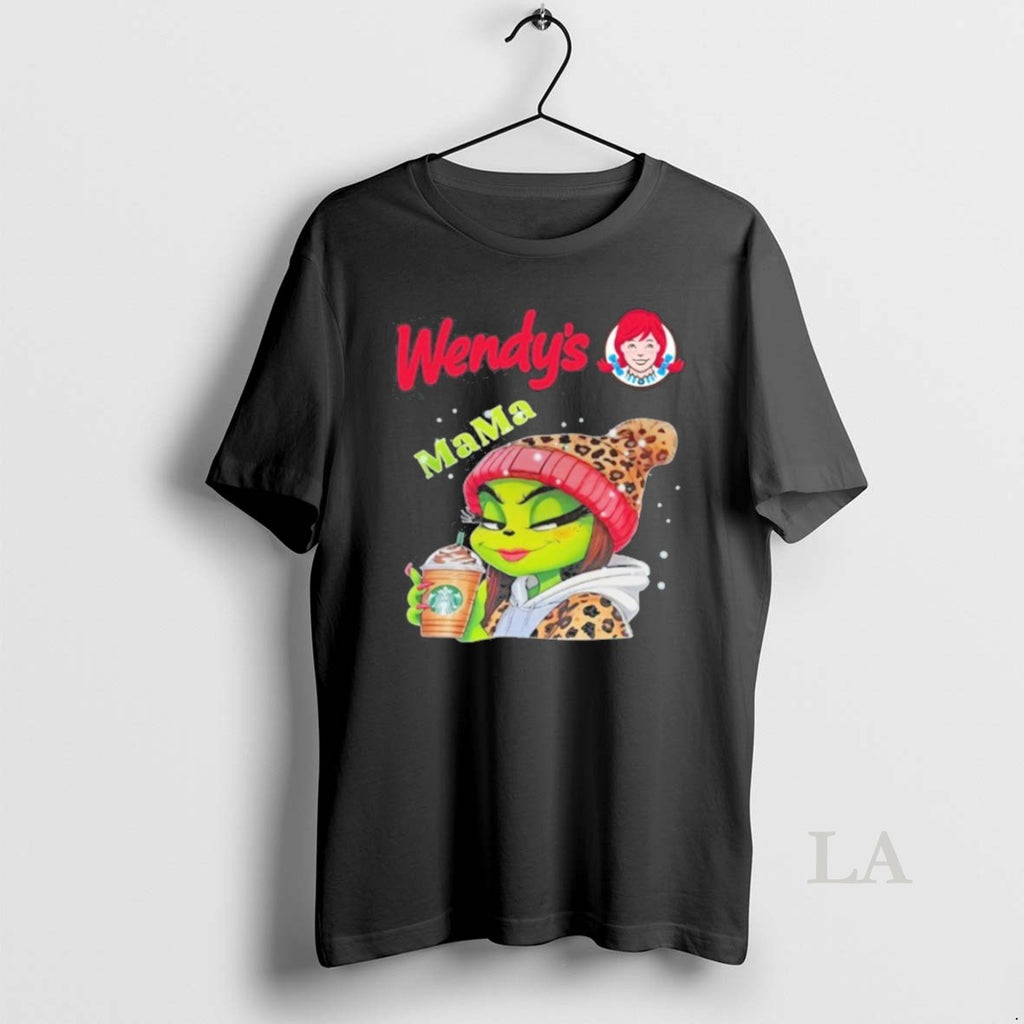 Original Wendys Logo Mama Grinch Drink Coffee