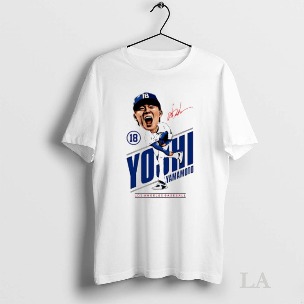 Original Yoshinobu Yamamoto Los Angeles Dodgers Caricature 2025