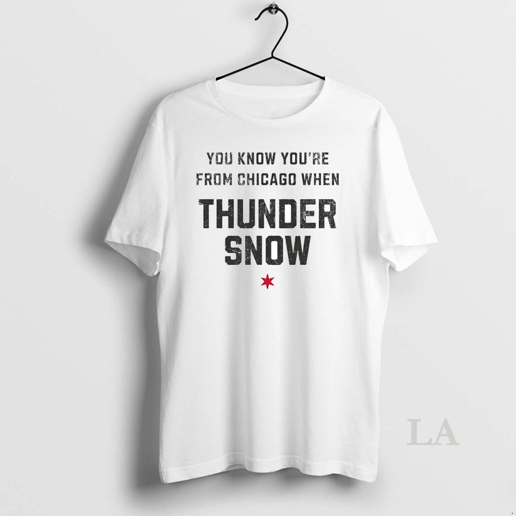 Original You Know Youre From Chicago When Thunder Snow Alert