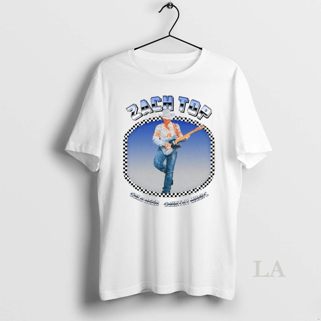 Original Zach Top Cold Beer Country Music Lean Back Guitar