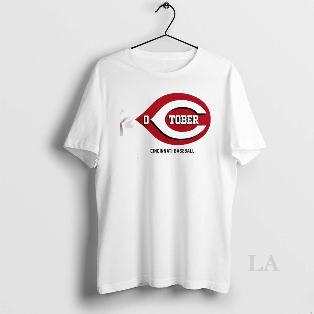 Original Cincinnati Reds October Baseball Logo Redtober T Shirt Ytwmcy