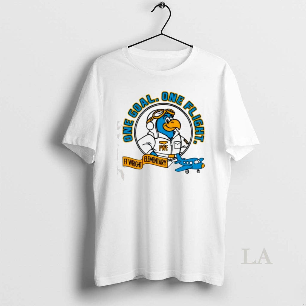 Original Ft Wright Elementary One Goal One Flight T Shirt Dkzzi6