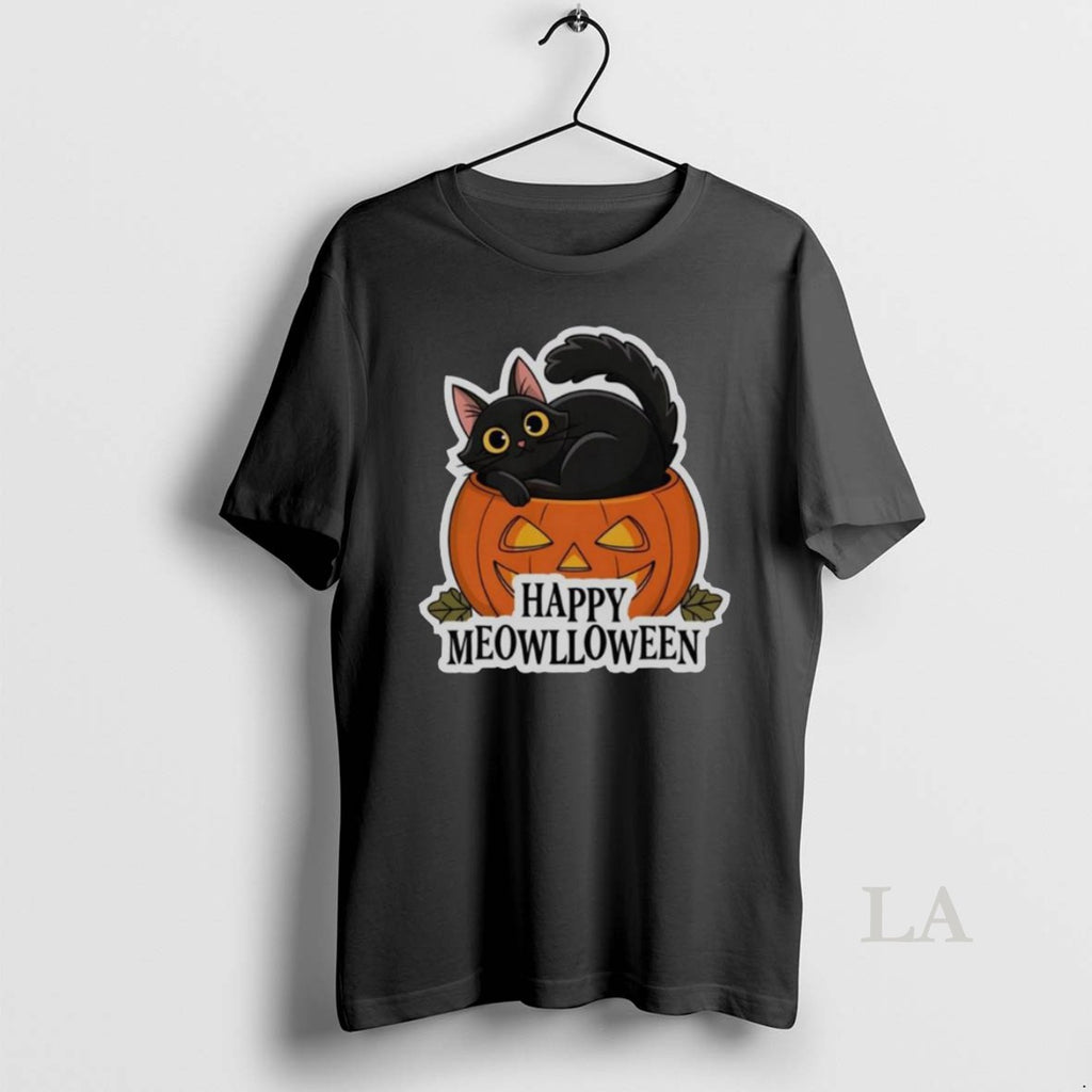 Original Happy Meowlloween Halloween Cat T Shirt 7mtc4t