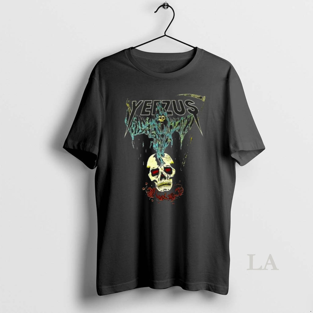 Original Kanye West Ye Yeezus Grim Reaper Skull And Roses Men