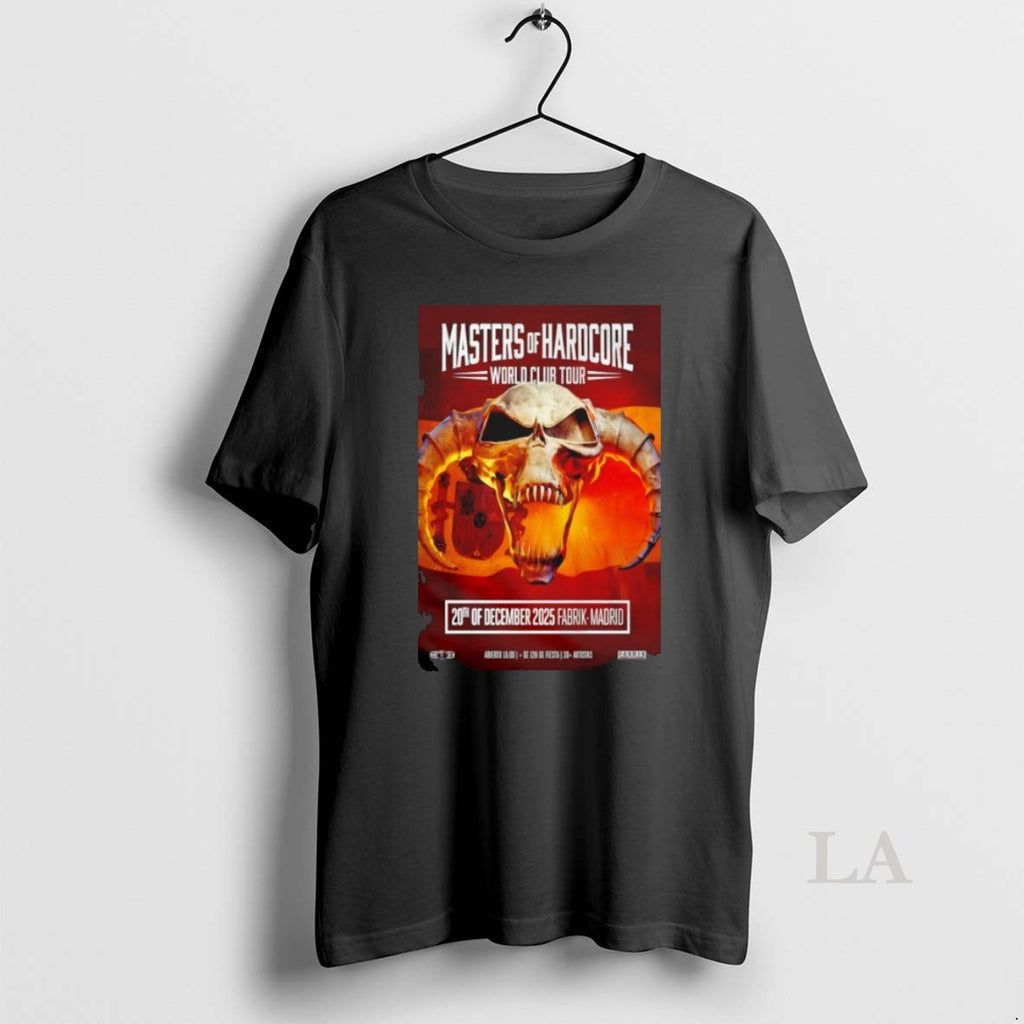 Original Masters Of Hardcore Dec 20 2025 Fabrik Madrid T Shirt Szxmti