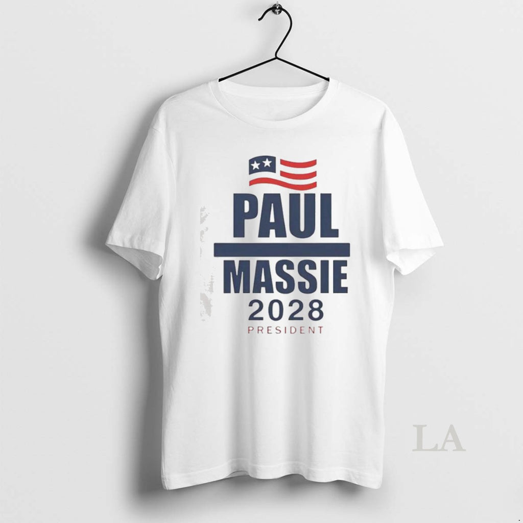 Original Paul Massie 2028 President Flag T Shirt Fwytji