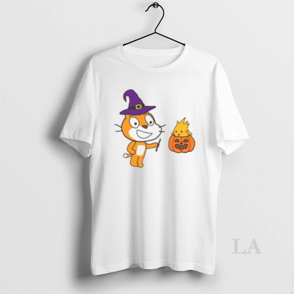 Original Scratch Cat Halloween Tee 2025 Men