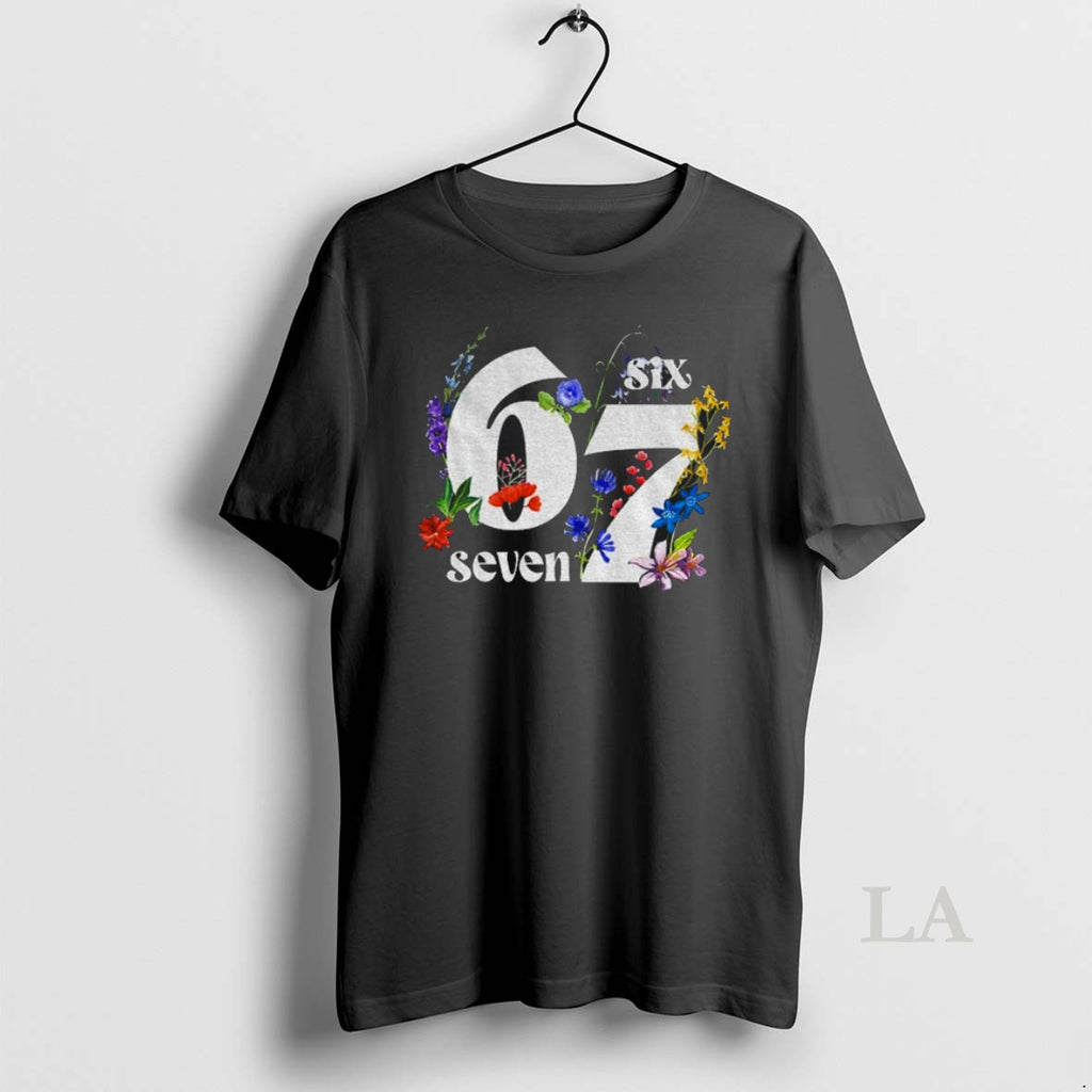 Original Six Seven 6 7 Floral Gen Z Humor T Shirt Smw8a8