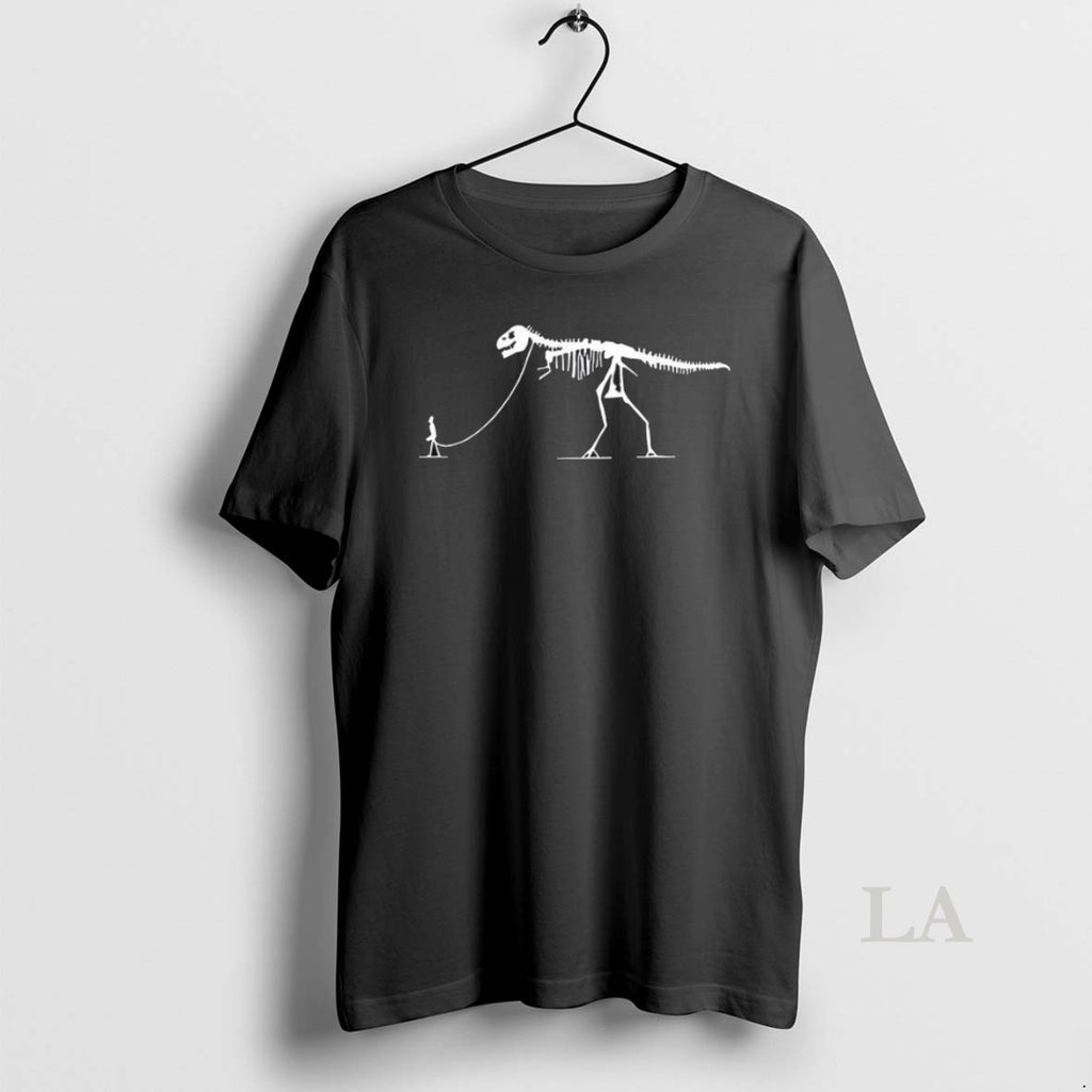 Original Skeleton Man Walking Skeleton Dinosaur Pet T Shirt Lmemgk
