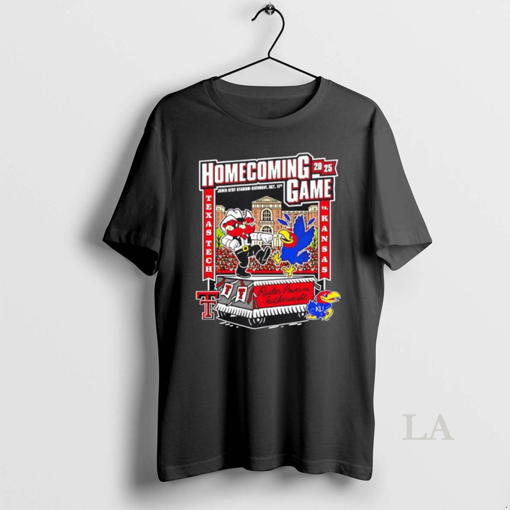 Original Texas Tech Vs Kansas 2025 Homecoming Gameday T Shirt Exvubp