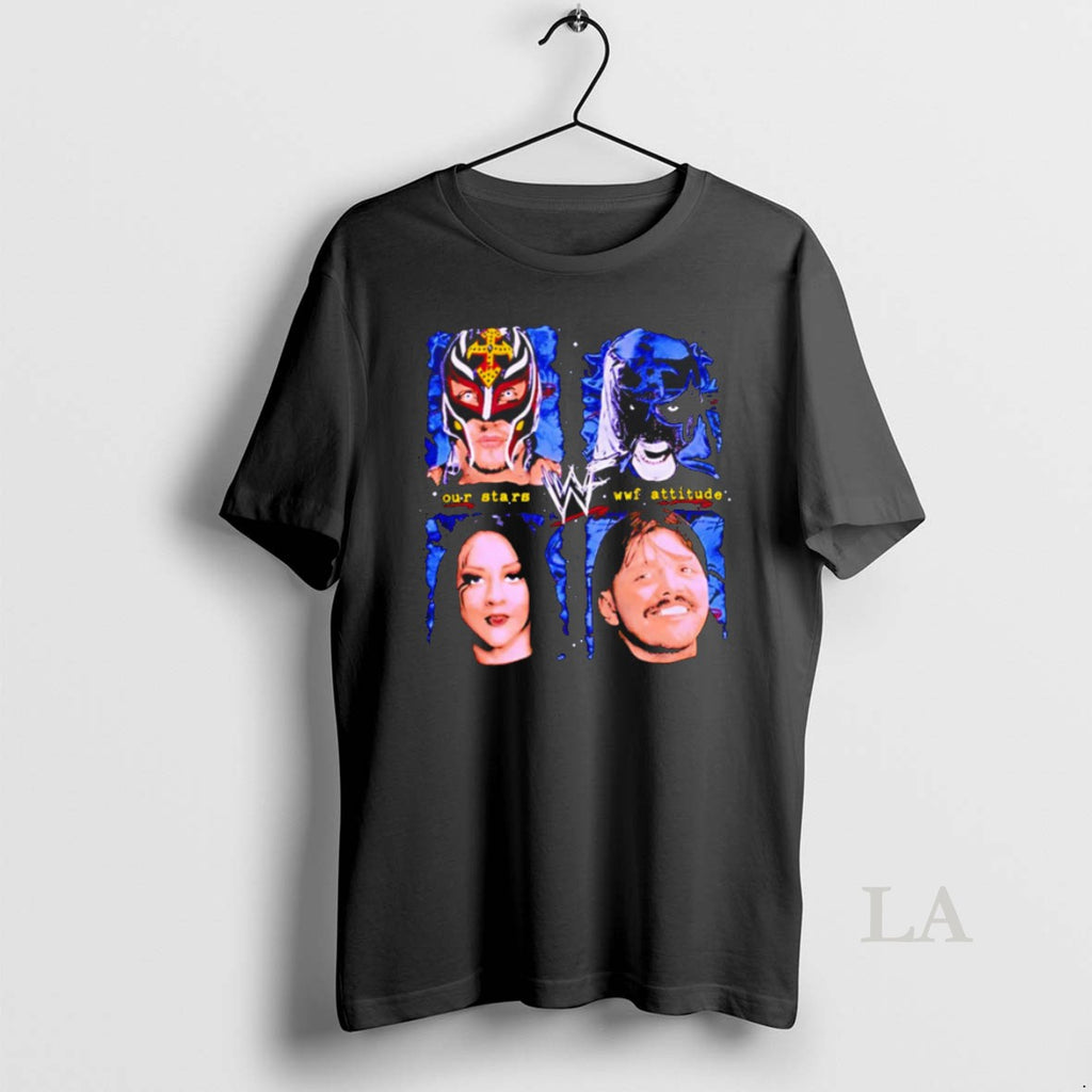 Original The Big 4 Our Stars Wwf Attitude T Shirt Obq3t6