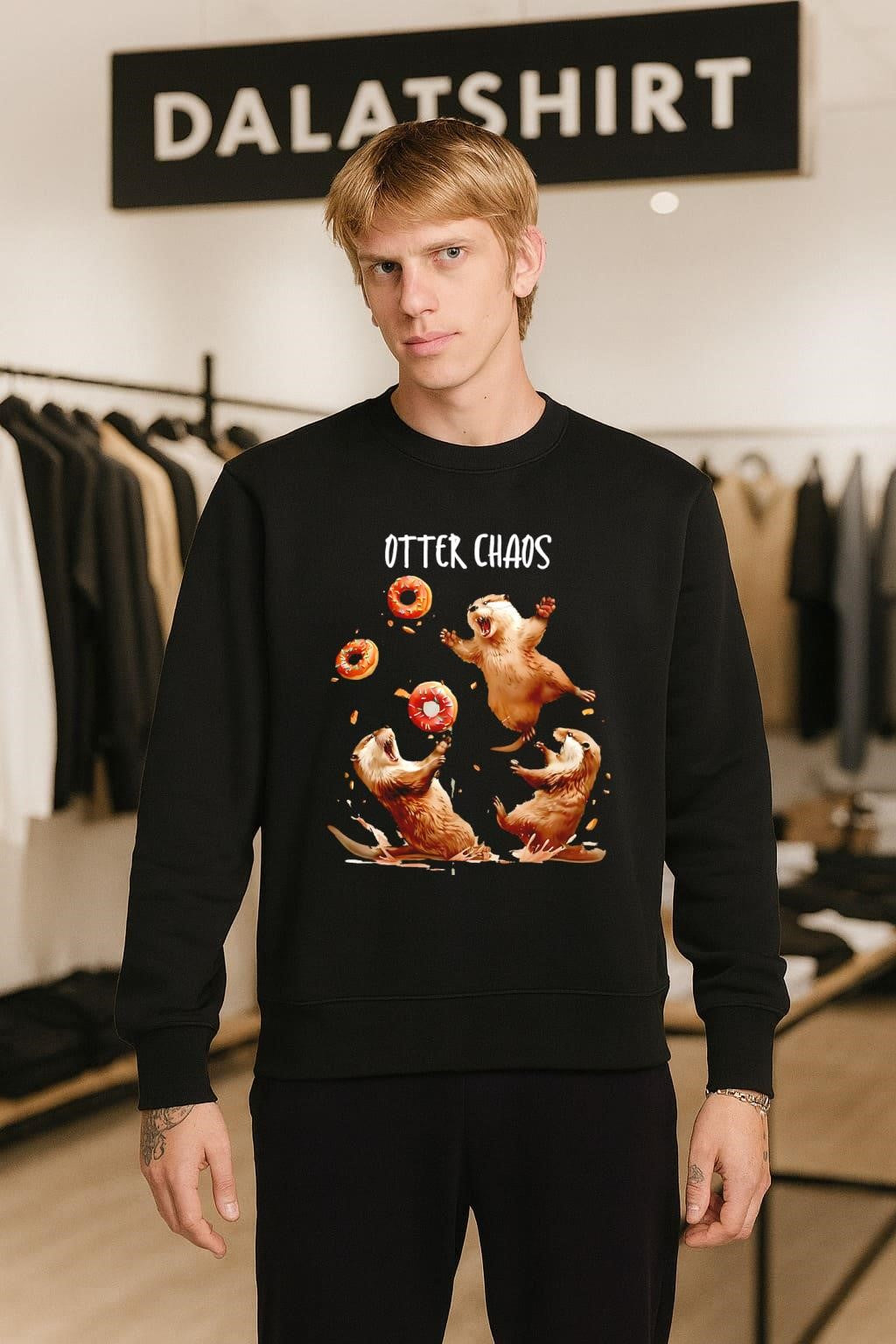 Otter Chaos Three Otters Playing shirt