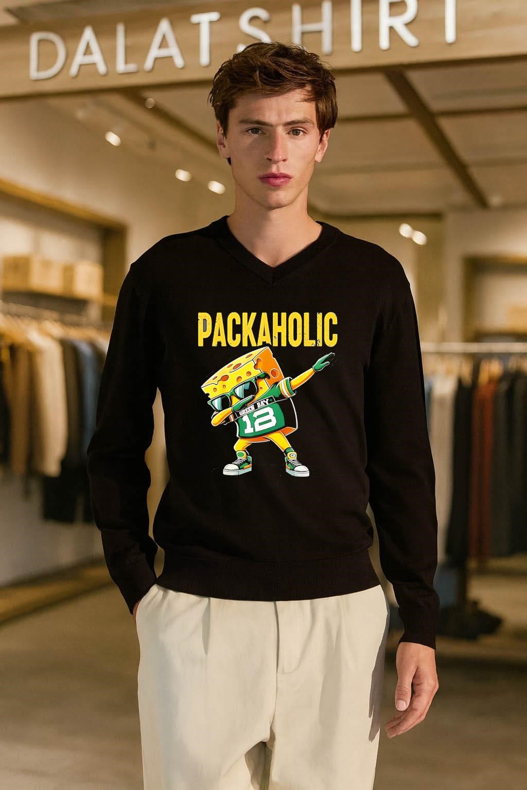 Packaholic Green Bay 12 Cheesehead Dabbing shirt