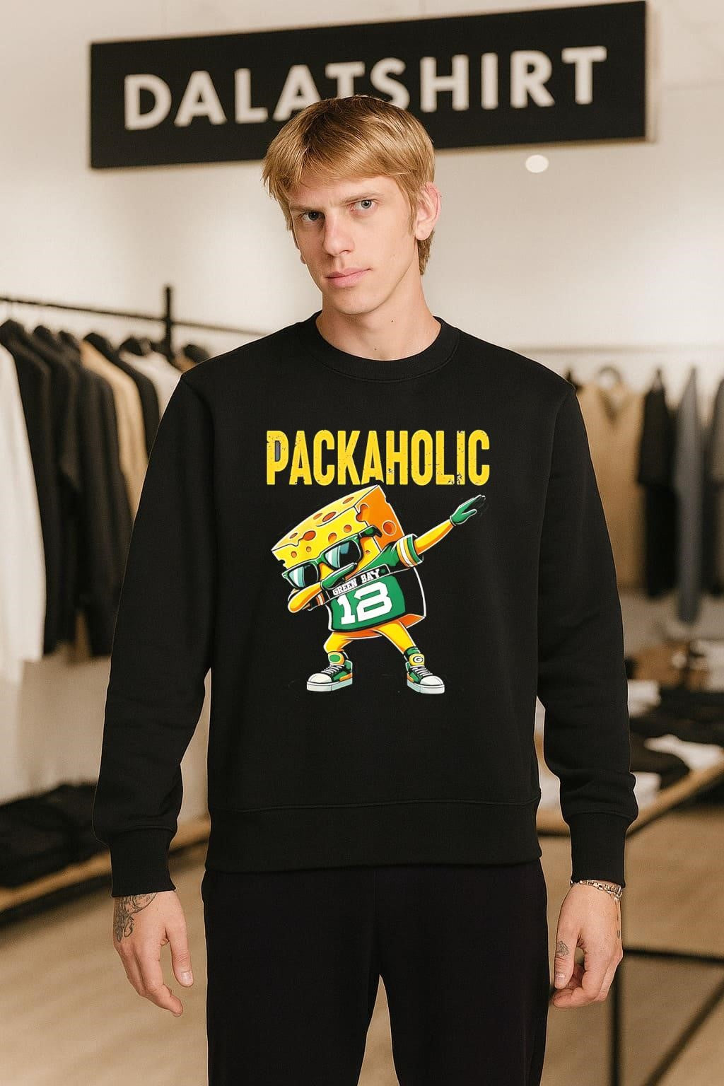 Packaholic Green Bay 12 Cheesehead Dabbing shirt