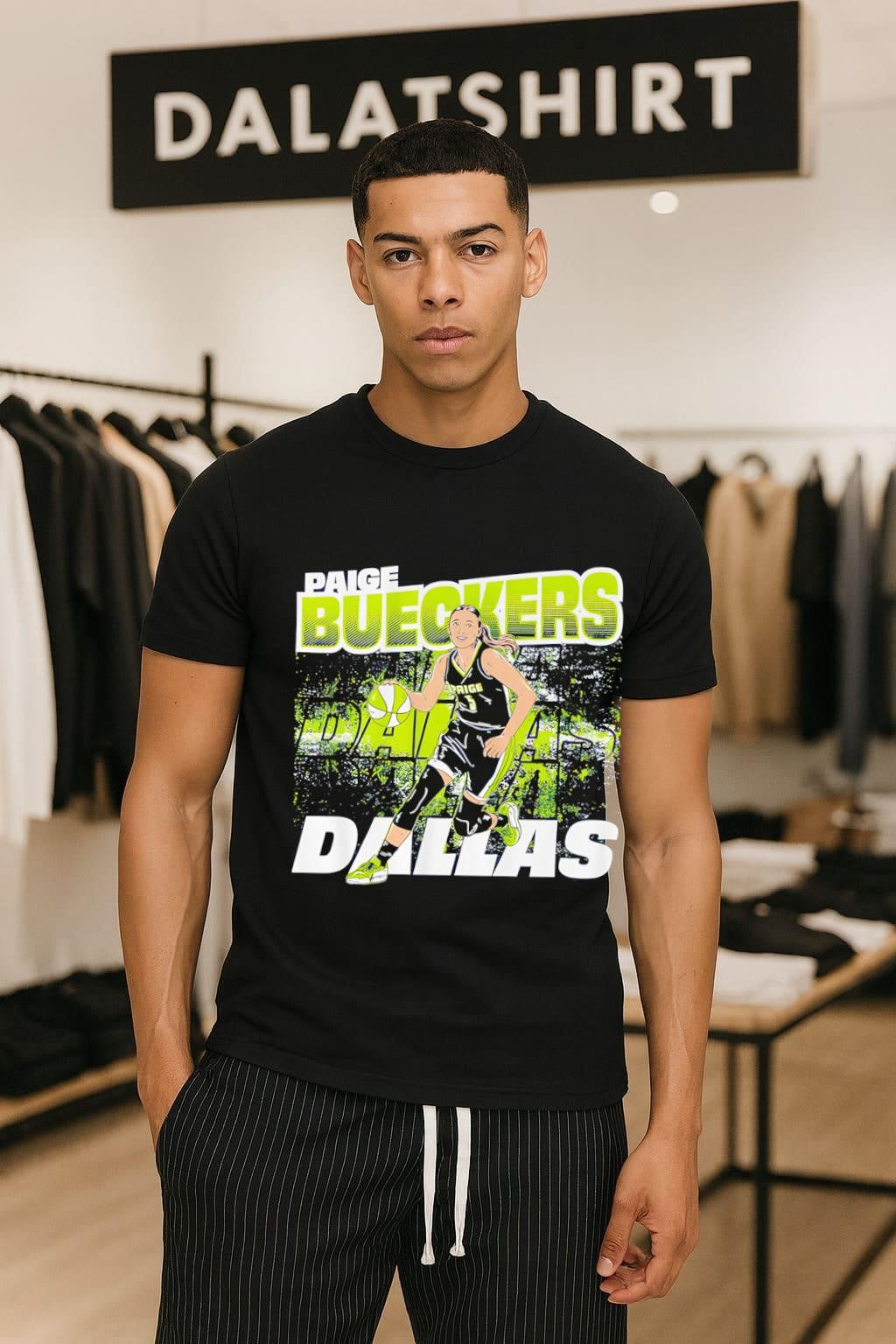 Paige Bueckers Dallas Basketball Player Dribbling shirt