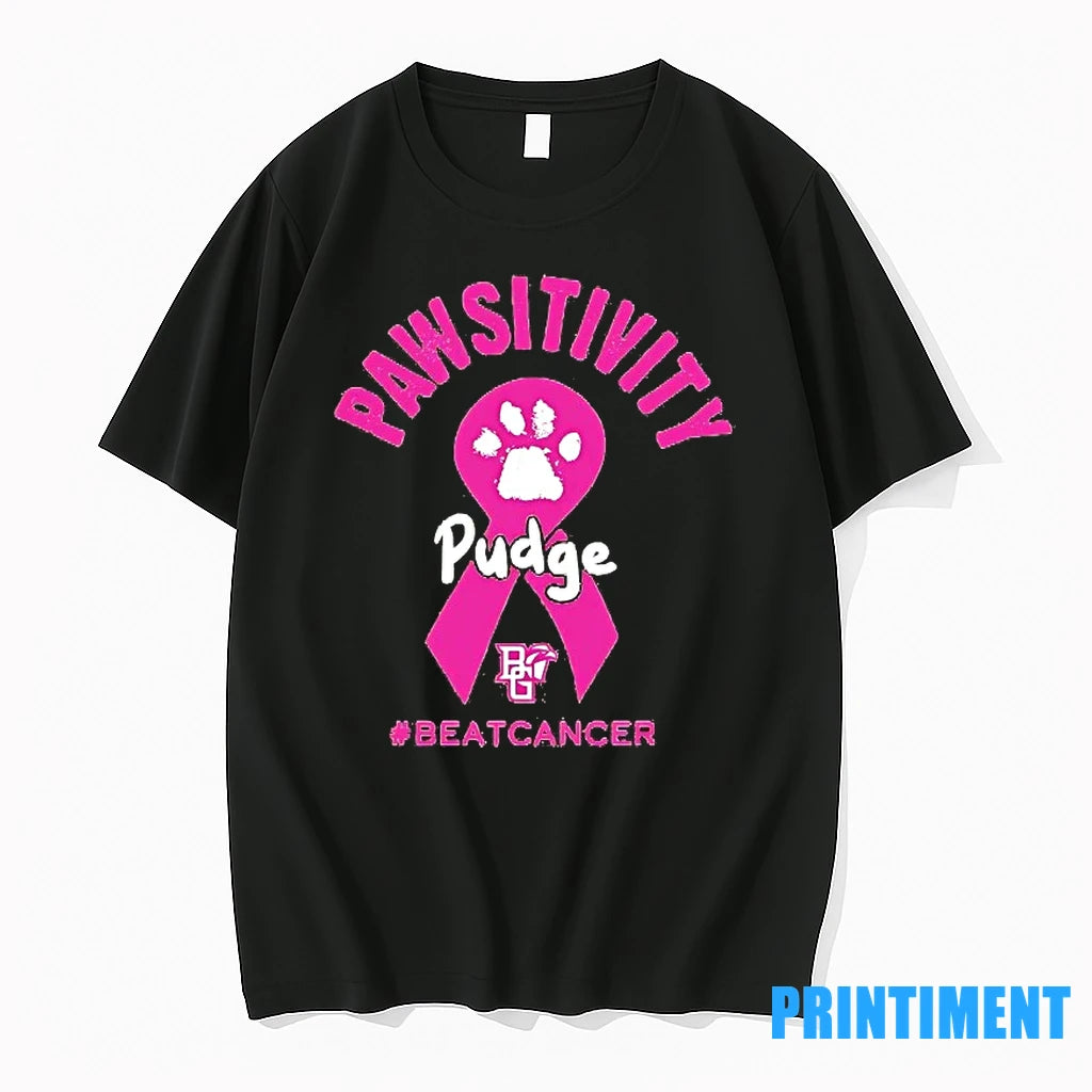 Pawsitivity Pudge The Cat Breast Cancer Awareness Tshirts Sweater