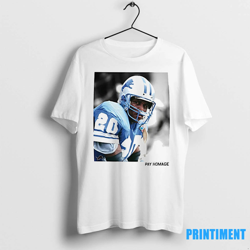 Pay Homage Barry Sanders Detroit Lions Photo Tshirts Sweater
