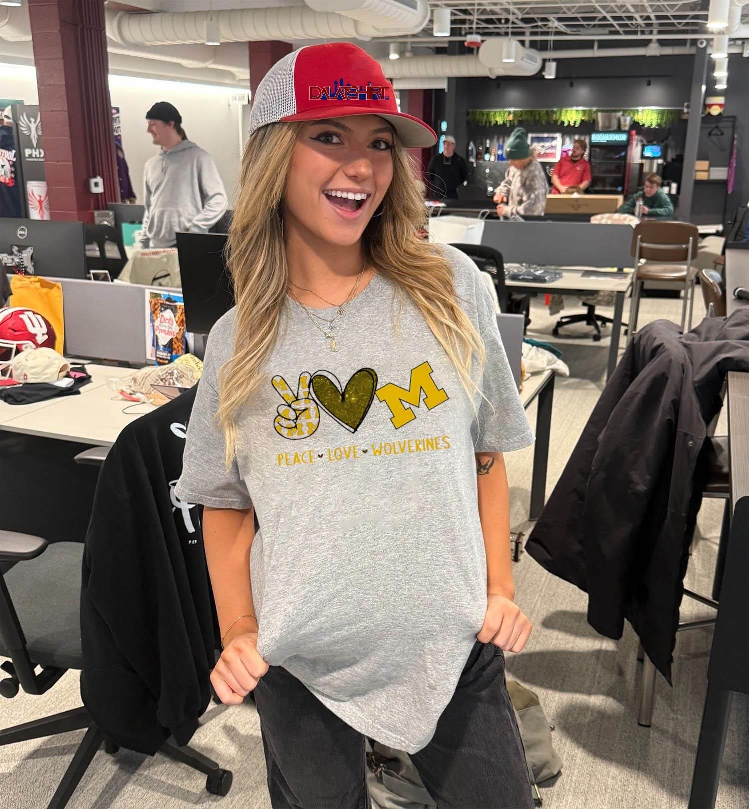 Peace Love Michigan Wolverines shirt