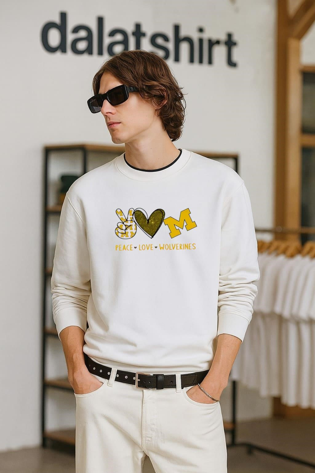 Peace Love Michigan Wolverines shirt
