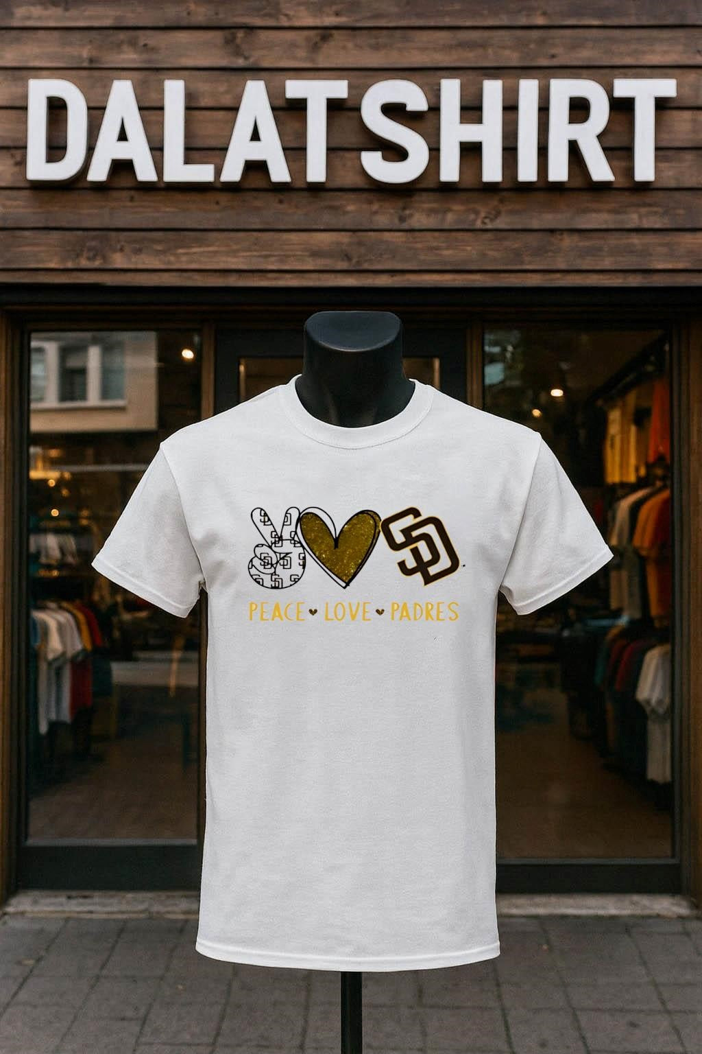 Peace Love Padres San Diego Baseball Hand Heart Graphics shirt