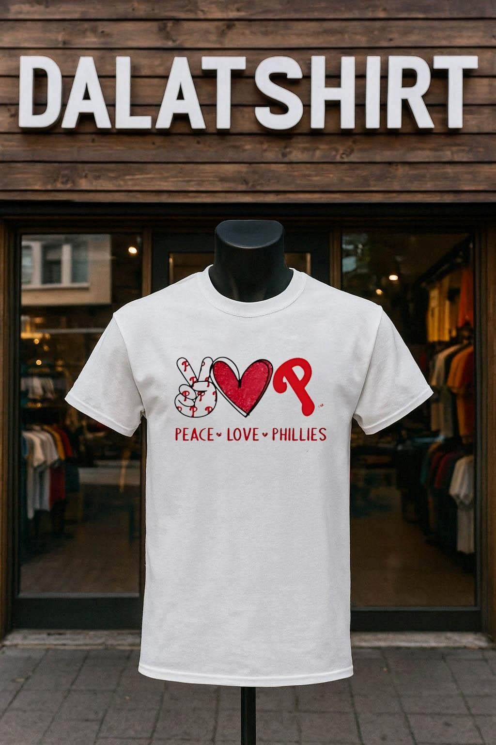 Peace Love Phillies Philadelphia Baseball Hand Heart Graphics shirt