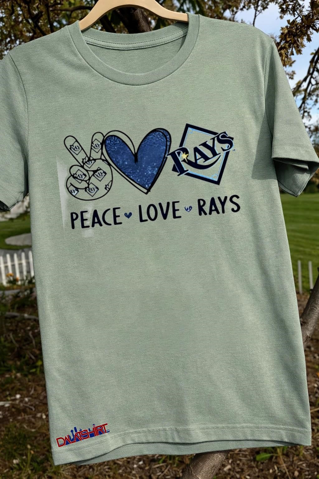 Peace Love Rays Tampa Bay Baseball Fan Graphic shirt