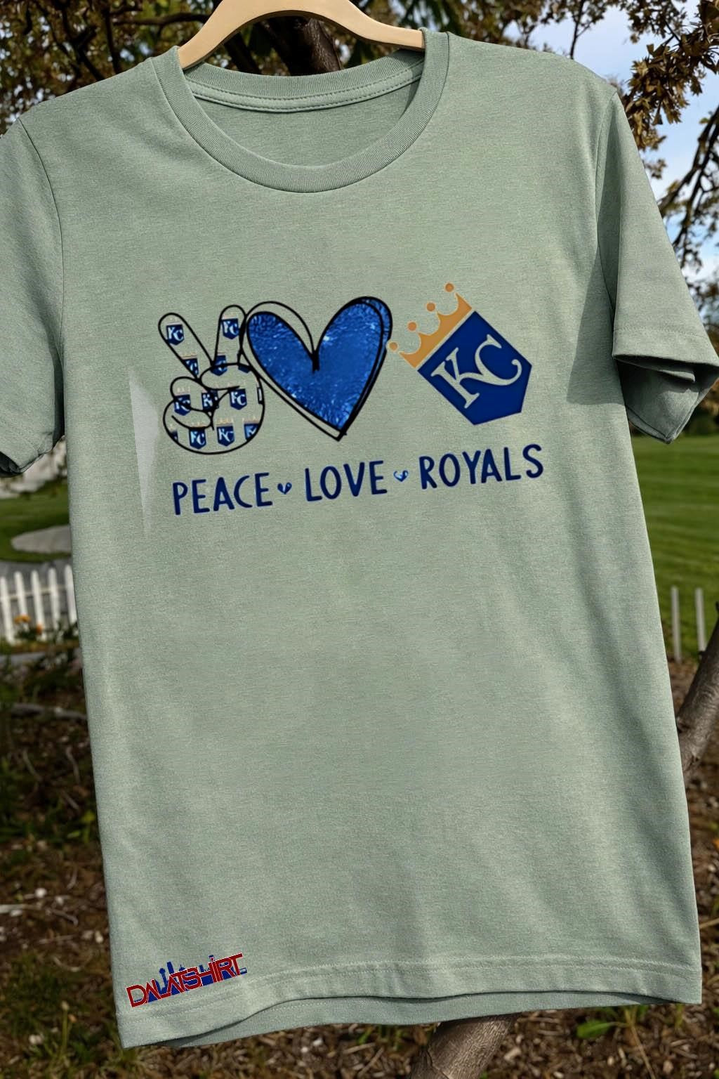 Peace Love Royals Kansas City Baseball Fan Graphic shirt