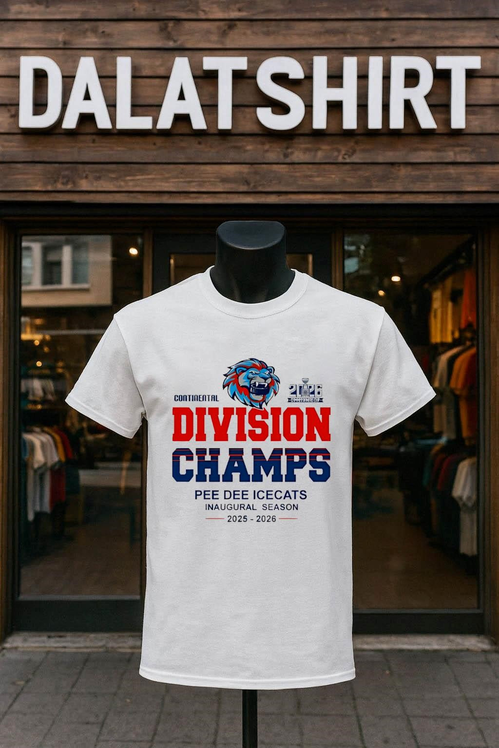 Pee Dee Icecats Continental Division Champs Inaugural Season 2025-2026 shirt