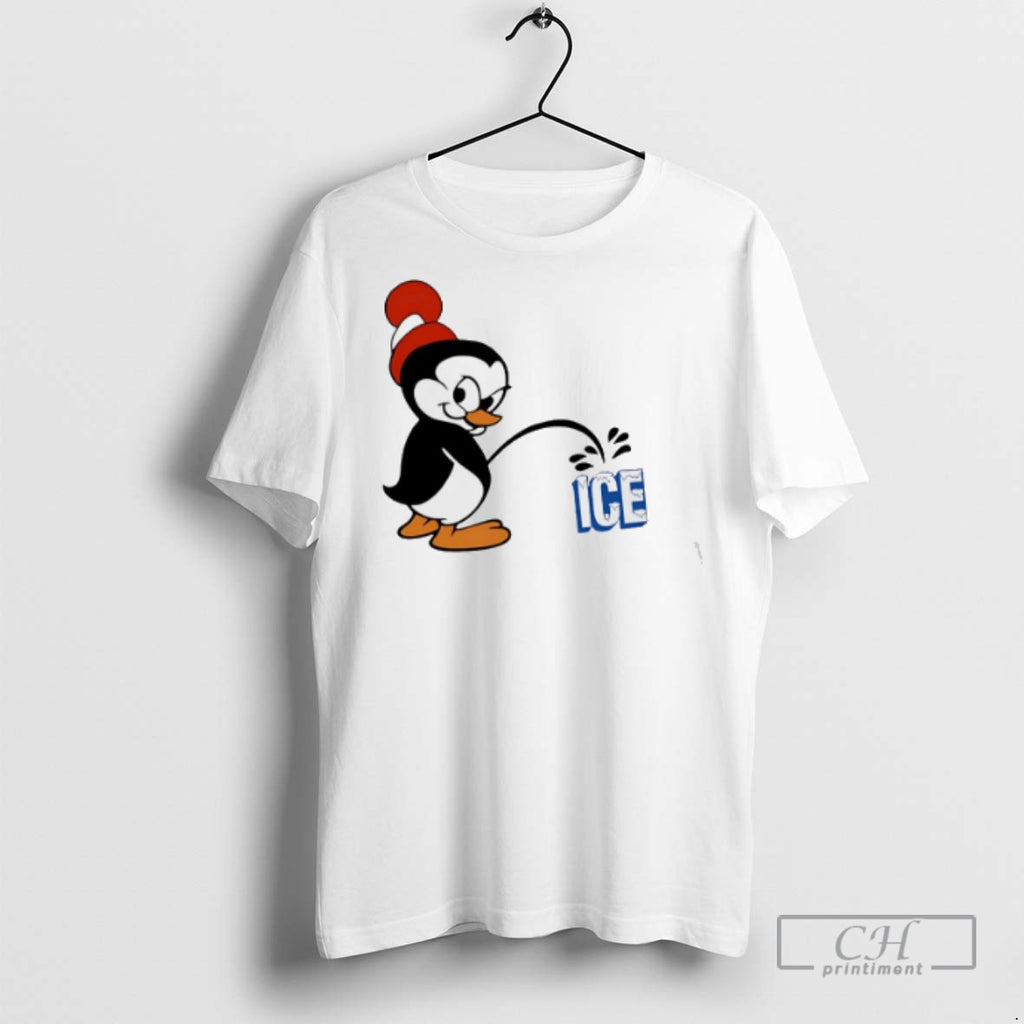 Penguin Pee Up Abolish Ice T Shirts