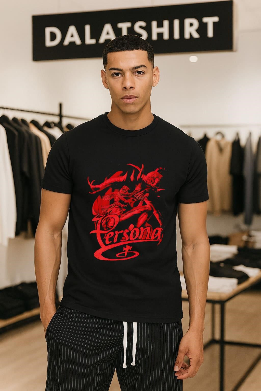 Persona Arsene Protagonist Red Silhouette Gothic Anime Design shirt