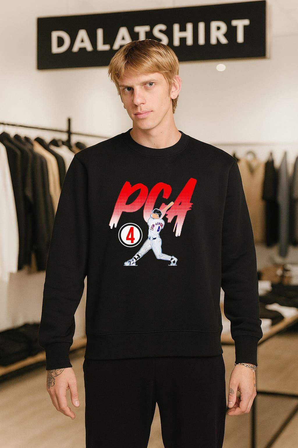 Pete Crow-Armstrong Slugger Swing Number baseball shirt