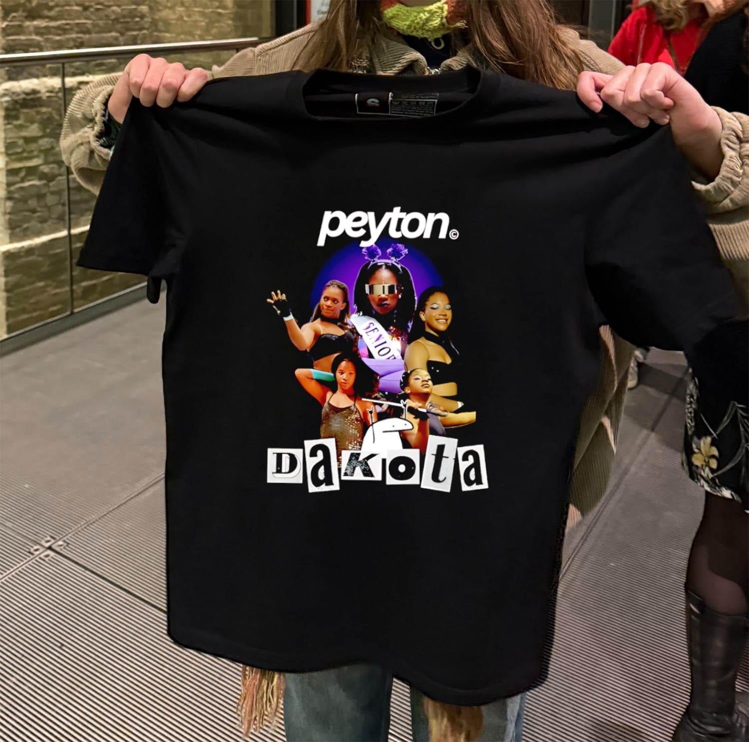Peyton Dakota Senior Girl Photo Collage Ransom Note Font shirt