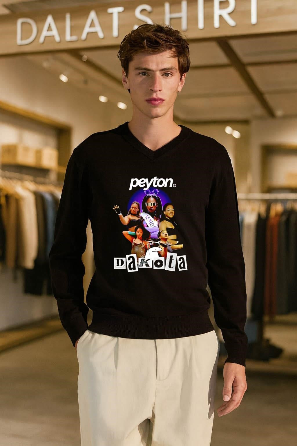Peyton Dakota Senior Girl Photo Collage Ransom Note Font shirt