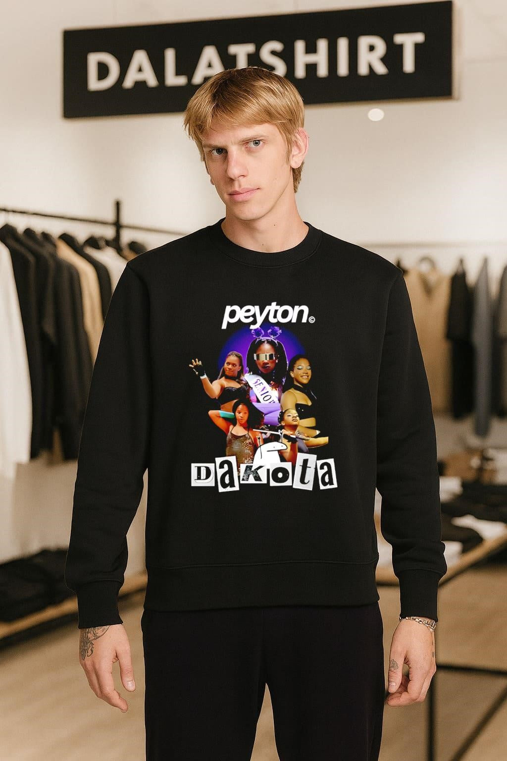 Peyton Dakota Senior Girl Photo Collage Ransom Note Font shirt