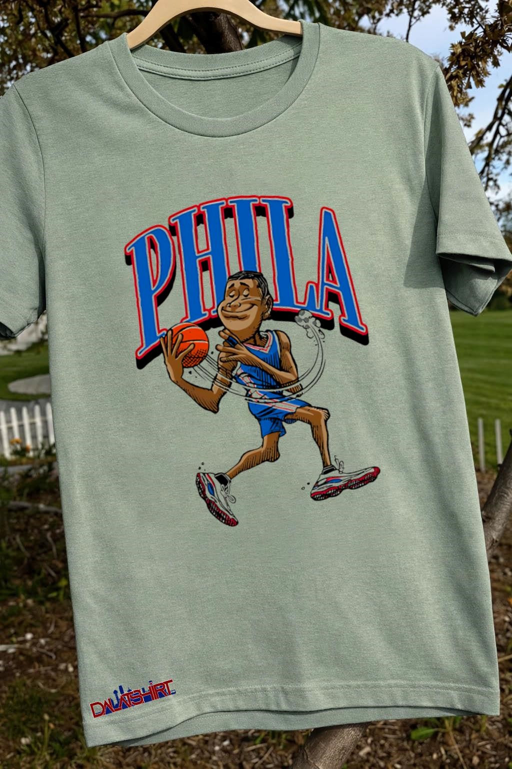 Phila Allen Iverson Philadelphia 76ers Basketball Cartoon Caricature shirt