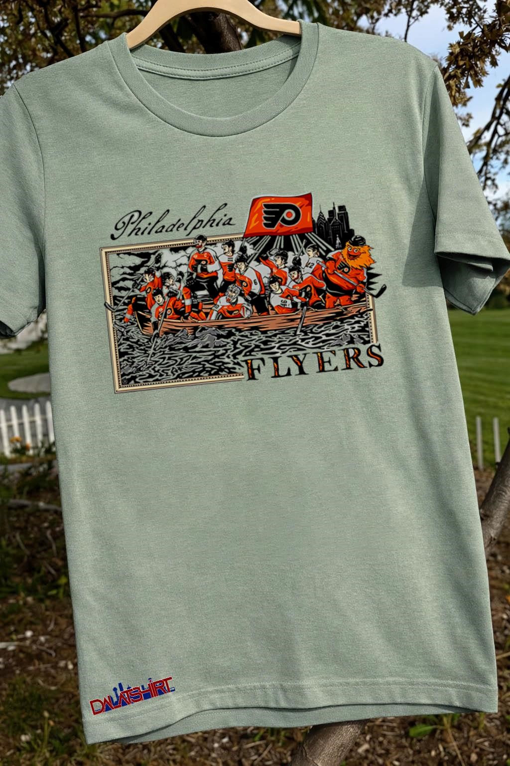 Philadelphia Flyers 25th Year Hockey Team Boat Logo shirt