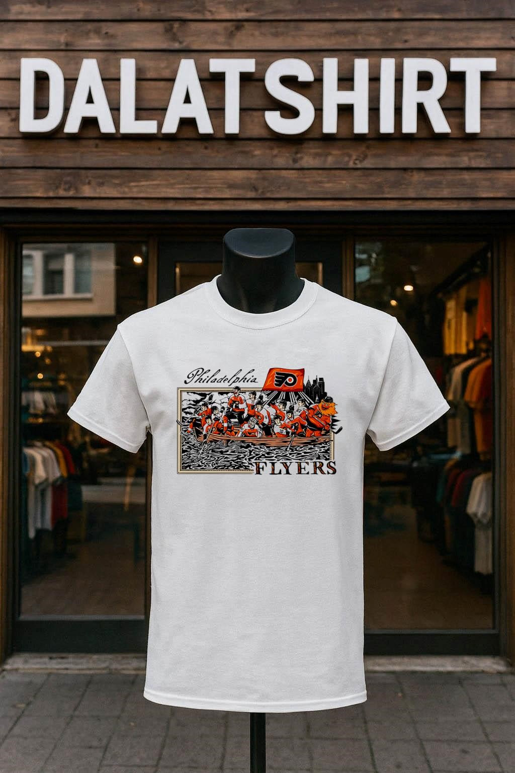 Philadelphia Flyers 25th Year Hockey Team Boat Logo shirt