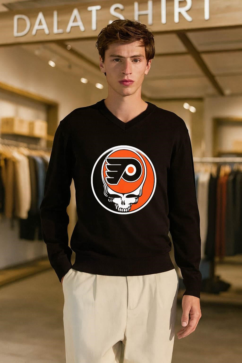 Philadelphia Flyers Grateful Dead Skull shirt