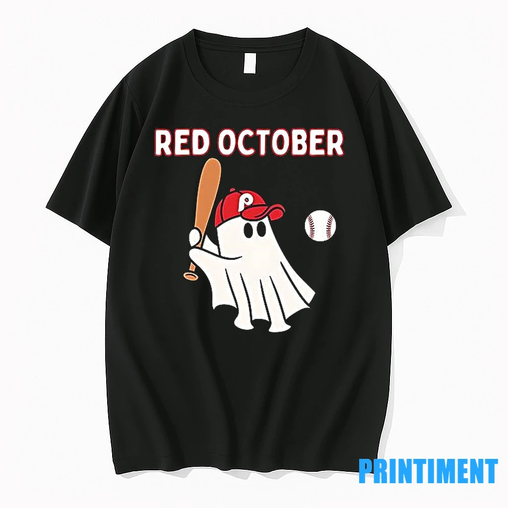 Phillies Red October Ghost Halloween Baseball Tshirts Sweater