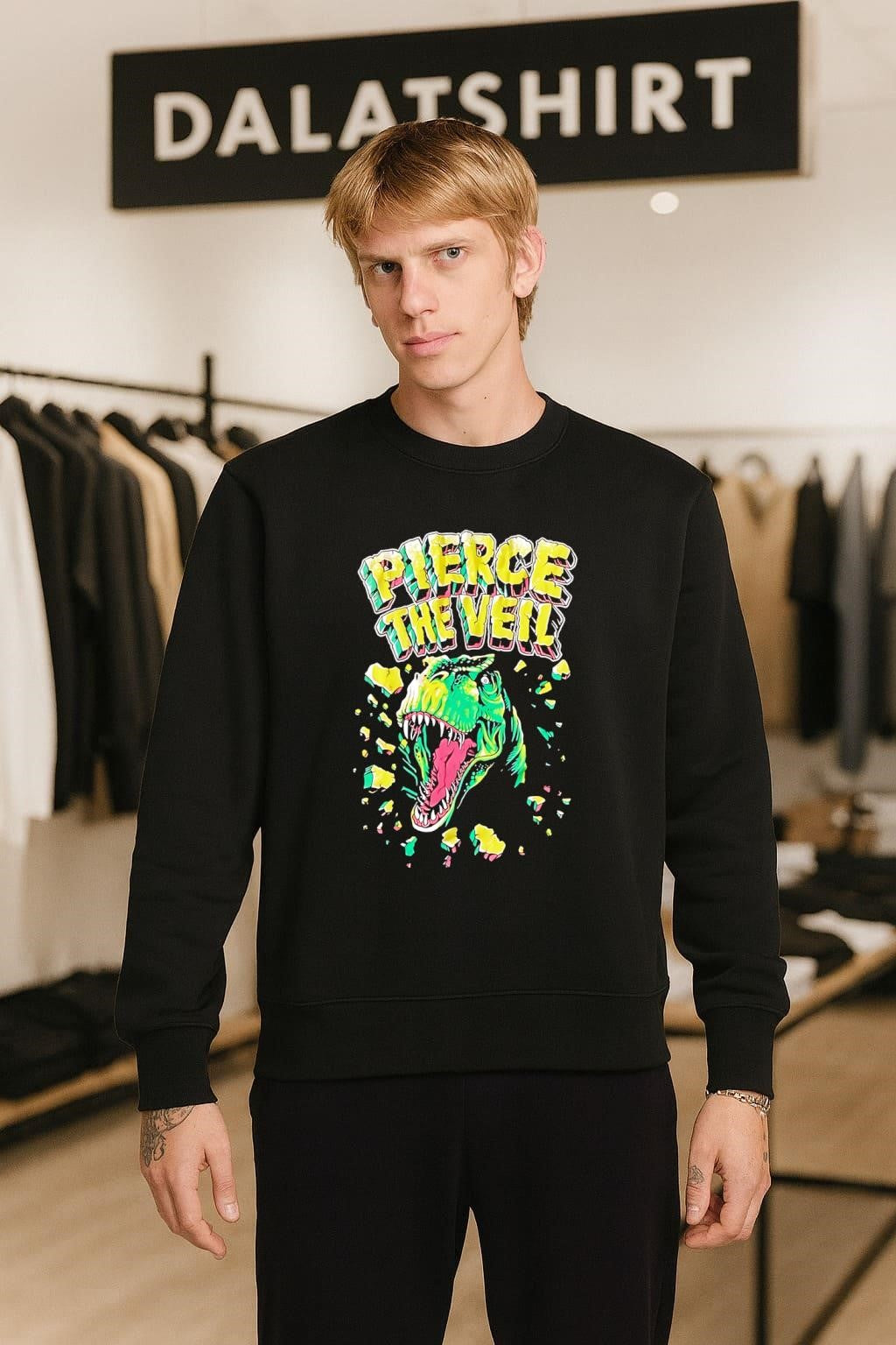 Pierce the Veil Dinosaur T-Rex Colorful Art shirt