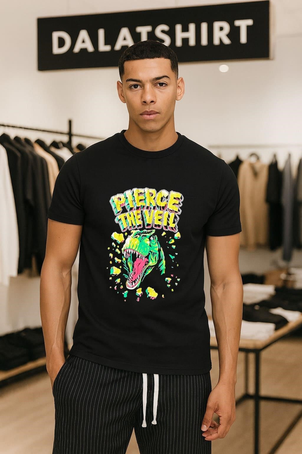 Pierce the Veil Dinosaur T-Rex Colorful Art shirt