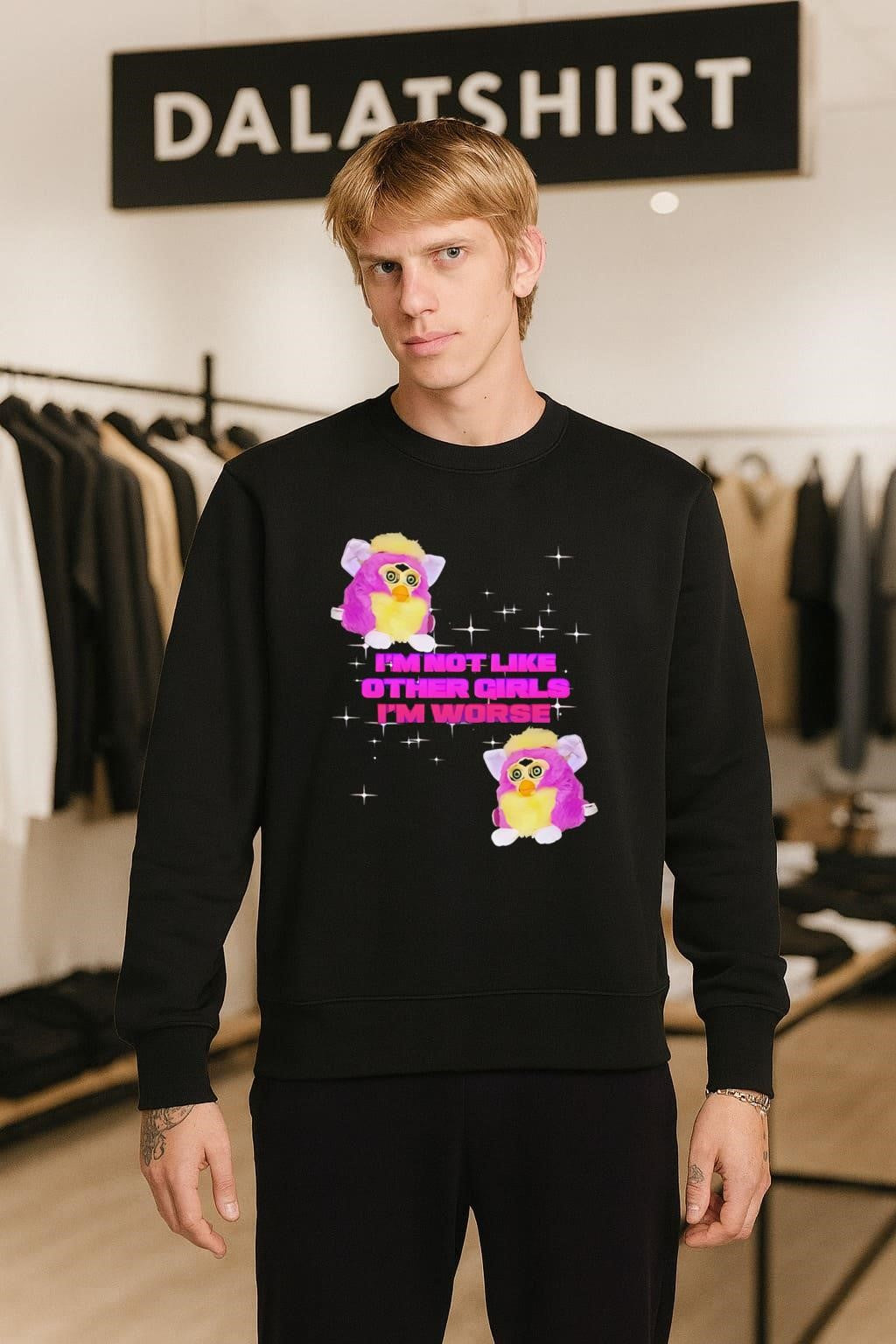 Pink Furby Sparkles I’m Not Like Other Girls I’m Worse shirt