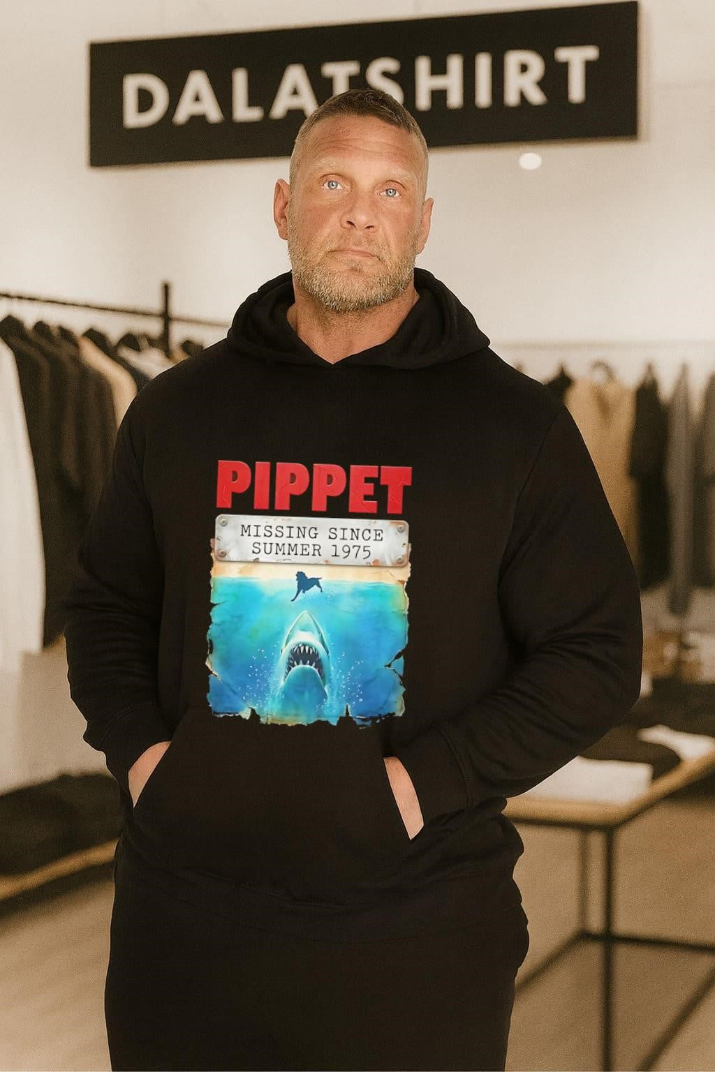 Pippet Missing Since Summer 1975 Shark shirt
